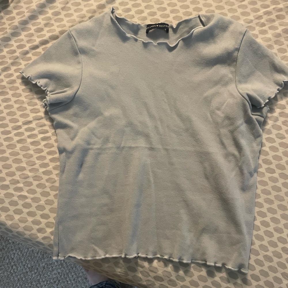 Brandy Melville light blue baby tee